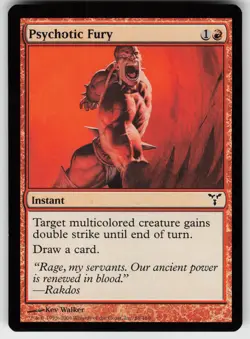 MTG Dissension #68 Psychotic Fury Lightly played tcg - Image 1