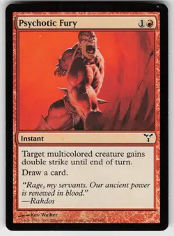 MTG Dissension #68 Psychotic Fury Lightly played tcg - Image 1