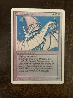 Magic the Gathering Sunbleached MTG 1x Shivan Dragon DMG REVISED Alter - Image 1