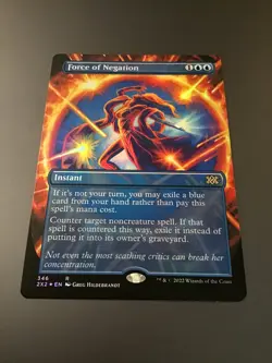 MTG Double Masters #346 Force of Negation Borderless Foil NM - Image 1