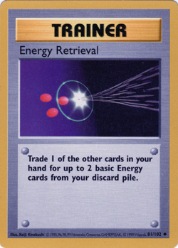 Energy Retrieval 81/102 | Base Set - Shadowless | Pokemon | English | Uncommon - Image 1