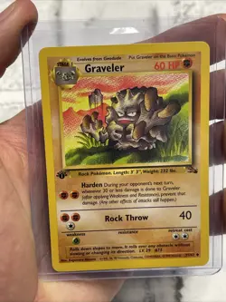 Graveler 1st Edition Fossil Rare Non Holo Foil Pokemon 1999 Vintage 37/62 NM TCG - Image 1