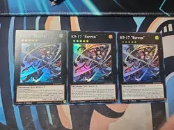 3x K9-17 "Ripper" JUSH-EN035 Super Rare 1st Ed NM Playset X3 Yugioh - Image 1