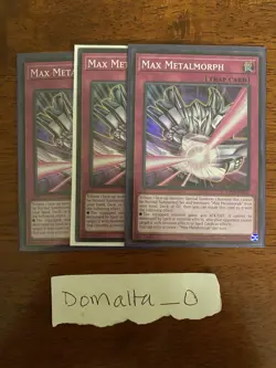 3x YuGiOh Max Metalmorph Super Rare OP28-EN012 Near Mint Playset - Image 1