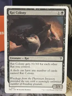 Rat Colony White Border Mystery Booster 2 MTG Magic Card - Image 1
