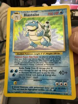 Blastoise 2/102 - Pokemon TCG Base Set Unlimited Holo Rare Card WOTC LP B54 - Image 1