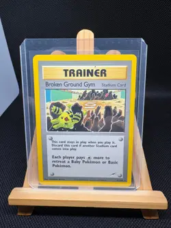 Pokemon TCG Broken Ground Gym Stadium Card 92/105 Neo Destiny - Rare LP Vintage - Image 1