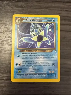 Pokemon TCG Neo Destiny Dark Omastar Rare Card 19/105 LP - Image 1