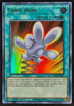 Comic Hand 2020 1st Edition Ultra Rare Holo Gold Yugioh Card DLCS-EN077 (NM) - Image 1