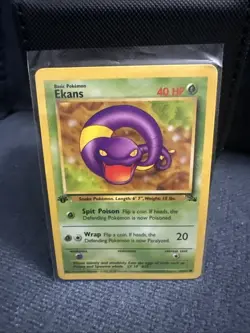 Pokemon TCG Ekans Fossil 1st Edition Regular Common Card 46/62 - Image 1