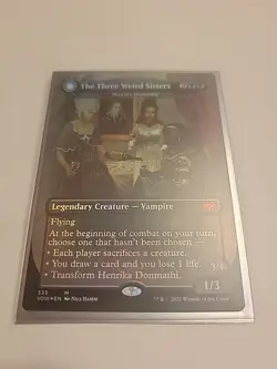 MTG the Three Weird Sisters Henrika Domn Foil Card Crimson Vow - Image 1