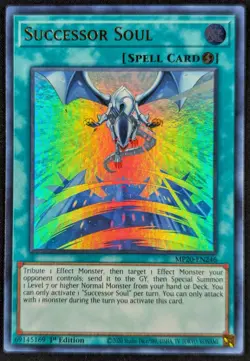 Successor Soul 2020 1st Edition Ultra Rare Holo Yugioh Card MP20-EN246 (NM) - Image 1