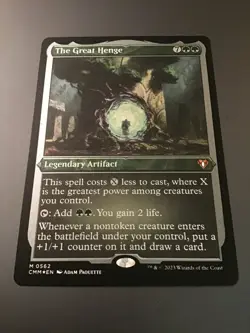 MTG Commander Masters #0562 The Great Henge Etched Foil NM - Image 1