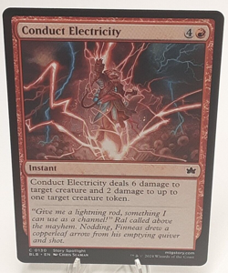 MTG - Bloomburrow - Conduct Electricity - #0130 - Playset x4 - Near Mint - Image 1