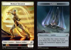 MTG Edge of Eternities TOKEN Human Soldier #0002 Lander (((#0004))) PLAYSET 4X - Image 1