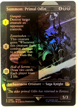 MTG Summon: Primal Odin (Borderless) Final Fantasy 365 NM - Image 1