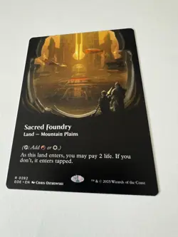 MTG * Sacred Foundry (Borderless) Edge of Eternities * 1X * NM - Image 1