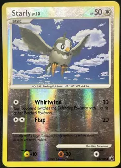 Starly 75/100 - Reverse Holo - Common - Majestic Dawn - 2008 POKEMON CARD - LP - Image 1
