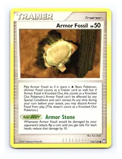 Armor Fossil #116/123 Mysterious Treasures Pokemon Common - Image 1