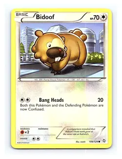 Bidoof #106/124 Dragons Exalted Pokemon Common - Image 1