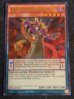 Yugioh! VLP Purple Poison Magician - PEVO-EN006 - Ultra Rare - 1st Edition - Image 1
