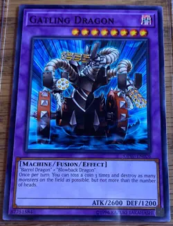 Yugioh! LP Gatling Dragon - OP07-EN026 - Common - Unlimited Edition Lightly Play - Image 1