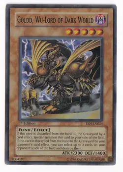Yugioh Goldd, Wu-Lord of Dark World EEN-EN024 Super Rare 1st Edition - Image 1