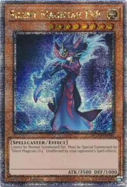 Yugioh! LP Silent Magician LV8 - MZTM-EN000 - Quarter Century Secret Rare - 1st - Image 1