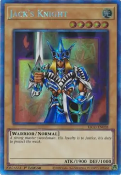 Yugioh! LP Jack's Knight - KICO-EN028 - Collector's Rare - 1st Edition Lightly P - Image 1