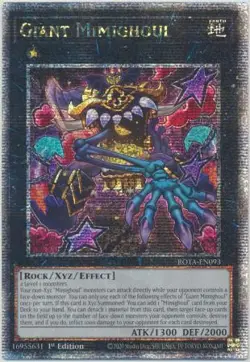 Yugioh! LP Giant Mimighoul - ROTA-EN093 - Quarter Century Secret Rare - 1st Edit - Image 1