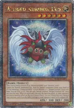 Yugioh! LP Winged Kuriboh LV6 - BLTR-EN001 - Quarter Century Secret Rare - 1st E - Image 1