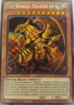 Yugioh! LP The Winged Dragon of Ra - KICO-EN065 - Secret Pharaoh's Rare - 1st Ed - Image 1