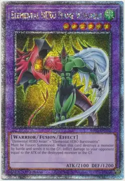 Yugioh! LP Elemental HERO Flame Wingman - RA03-EN152 - Quarter Century Secret Ra - Image 1