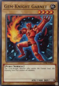 Yugioh! LP Gem-Knight Garnet - OP06-EN014 - Common - Unlimited Edition Lightly P - Image 1