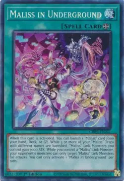 Yugioh! LP Maliss in Underground - CRBR-EN021 - Collector's Rare - 1st Edition L - Image 1