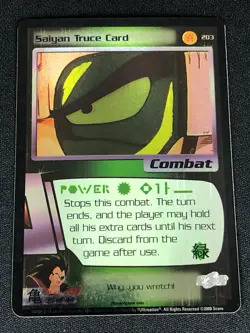 DBZ SAIYAN TRUCE CARD FOIL (NM) - Image 1