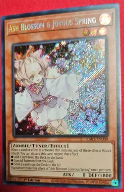1x Yu-Gi-Oh! Ash Blossom & Joyous Spring - RA01-EN008 - Secret Rare - 1stEd - NM - Image 1