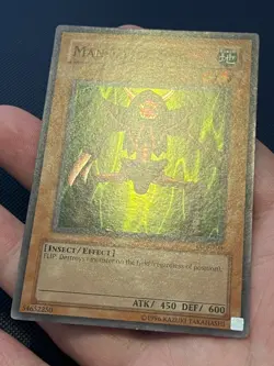 Yu-Gi-Oh LOB-108 Man-Eater Bug Super Rare Ink/Foil Blotch Misprint Error VLP! - Image 4