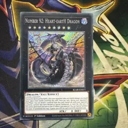 Yugioh! Number 92: Heart-EartH Dragon BLMR-EN077 Secret Rare 1st Edition NM - Image 1