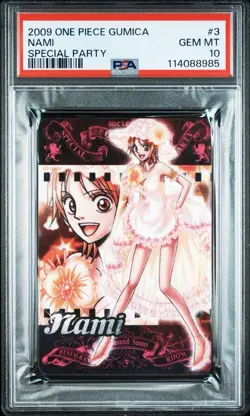 PSA 10 Gumica Nami Special Party 3 Bandai ONE PIECE Japanese Card 2009 JPN - Image 3