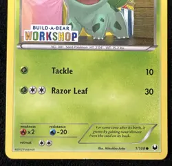 Bulbasaur Build a Bear Workshop Promo Pokemon Card 1/108 - LP - Image 4