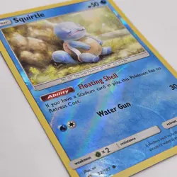 Squirtle 22/181 Reverse Holo Sun and Moon Team Up Pokemon Card NM - Image 3