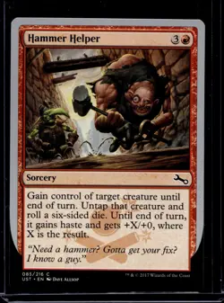 Hammer Helper Unstable NM Red Common MAGIC THE GATHERING CARD - Image 1
