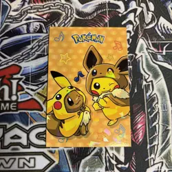 Pikachu & Eevee Panchos Electric Pokemon 2025 Cracked Ice Holo Card Database - Image 1