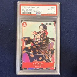 [PSA10] 2023 ONE PIECE JAPANESE ST01-008 NICO ROBIN PROMOTION CARD SET 3 - Image 1