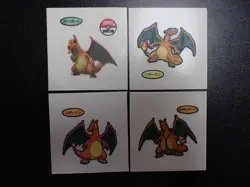 Pokemon Card Daiichi Bread Promo Sticker Charizard x4 SET #5522 - Image 1