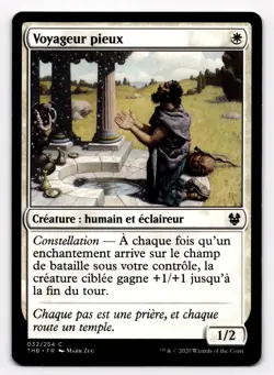 MTG Pious Wayfarer 32/254 Theros Beyond Death French Voyageur pieux - Image 1