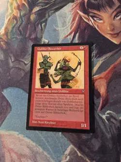 Magic: The Gathering MTG Goblin Recruiter Visions 1996 Lightly Played German - Image 1