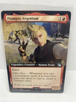 MTG FINAL FANTASY PROMPTO ARGENTUM #463 EXTENDED ART UNCOMMON FOIL - Image 1