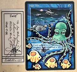 MTG High Tide Alter Altered Sketch Art Amy WEBER Magic - Image 1